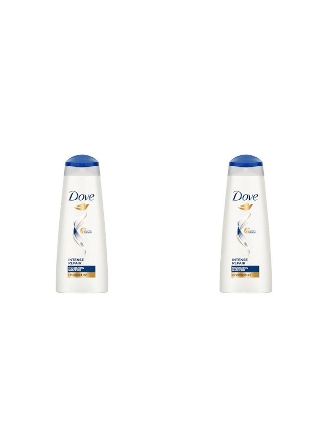 Dove Intense Repair Shampoo 340 ml - Repairs Dry and Damaged Hair, Strengthening for Smooth & Strong Hair - Mild Daily for Men & Women (Pack of 2) - Image 1